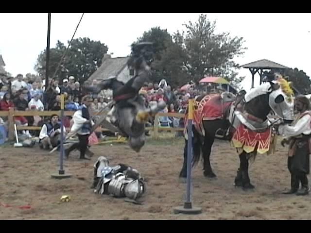 Knight Swanton Bomb in Armour at joust.