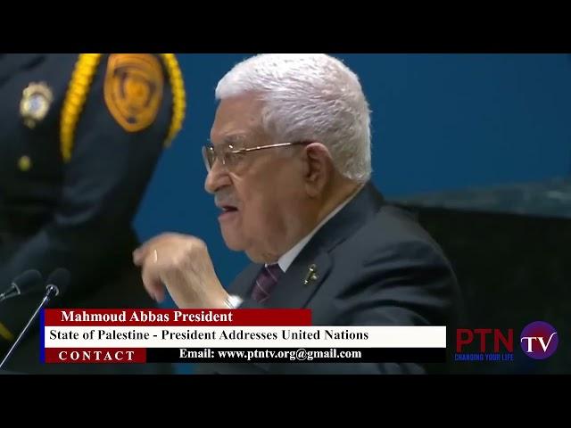 Palestine President Mahmoud Abbas' speech that attracted UN countries to support him against Israel