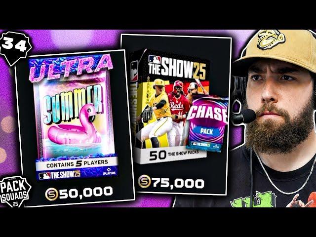 WE OPENED ALL THE PACKS! 200 POINTS! Pack Squads #34 MLB The Show 25