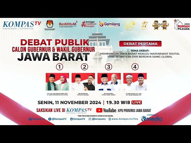 LIVE - Debat Pertama Calon Gubernur dan Wakil Gubernur Jawa Barat 2024