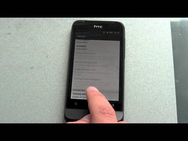 How to reset your Android Phone - HTC ONE V