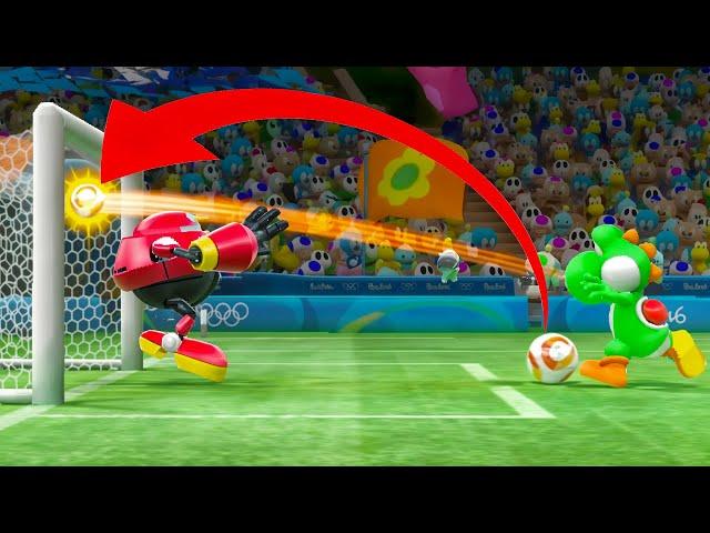 Mario and Sonic Tokyo 2016 Team Yoshi Battles Jet, Peach, Luigi & Amy in Football Showdown!