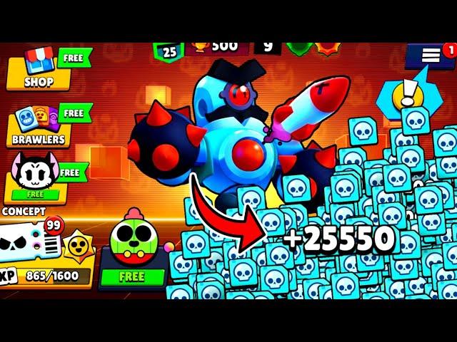 COMPLETE 25550 CREDITS!!FREE GIFTS BRAWL STARS|Concept