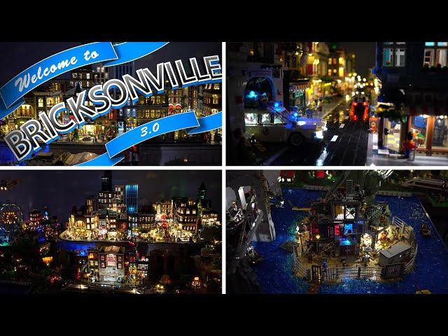 Welcome to Bricksonville 3.0 - Ultimate LEGO City Tour / Update - April 2021 - LED lights