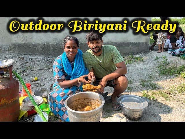  வீட்டுக்கு வெளில பிரியாணி சமைக்க போறோம்  | #vlog #cooking #biriyani | @ammuarasan