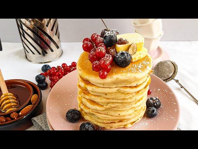 Buttermilk Pancakes Recipe/ How to make Fluffy Pancakes with Homemade buttermilk / Easy pancakes