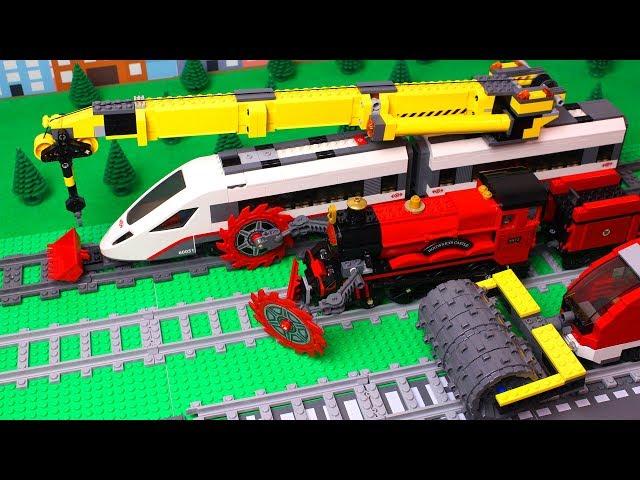 Lego Crane, bulldozer, Excavator experimental Train Construction Toy Vehicles for Kids