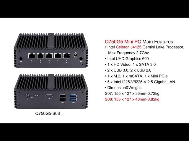 Qotom Multi-LAN Firewall Mini PC Series Products