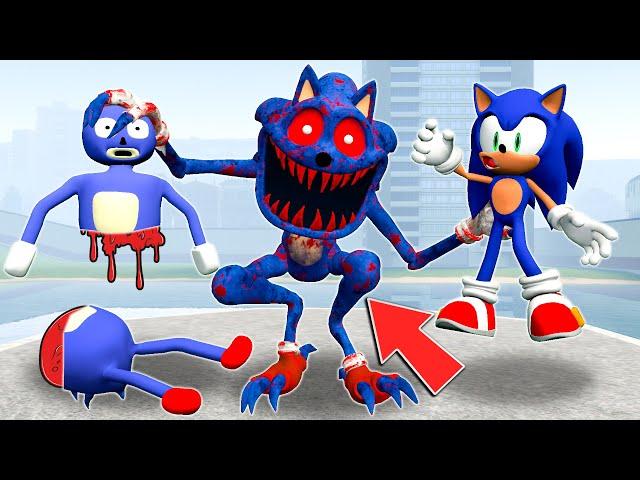 PLAYING AS SONIC.EXE vs ALL 3D SANIC CLONES MEMES in Garry's Mod!!