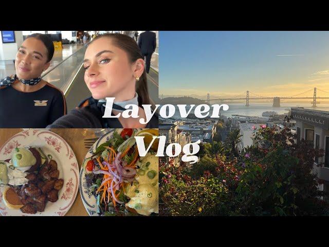 Last layover together , Going out in SFO, Massive haul || Flight Attendant Life