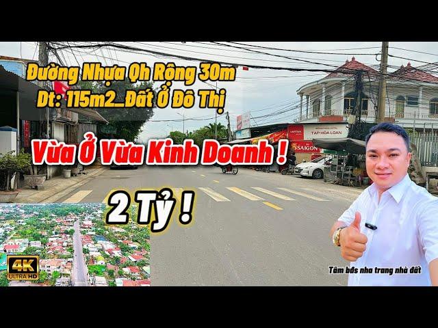 Đất Đẹp Nằm Trên Mặt Đường Nhựa Qh Rộng 30m Trung Tâm Diên Khánh Chỉ 2Tỷ, nhà đất nha trang