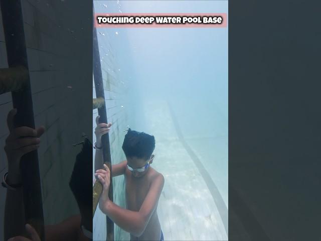 Boy Touching Base of Deep Pool & Dolphin Kick  #swimming #deepwater #swimmingtime