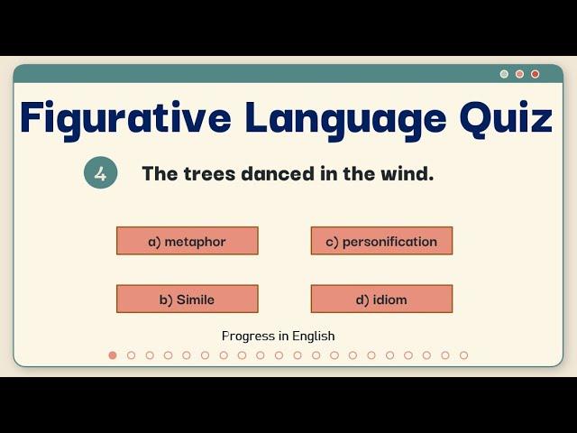 Figurative Language Quiz I 20 Questions