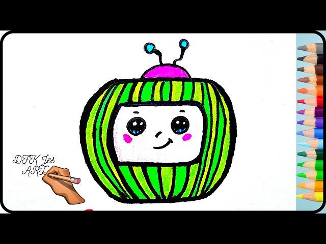 how to draw cocomelon logo | как нарисовать логотип кокомелона | DFK Jes ART