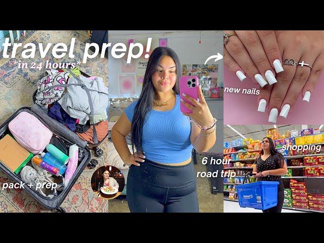 TRAVEL PREP VLOG! packing for spring break, glow up maintenance, vacation, air bnb tour & road trip