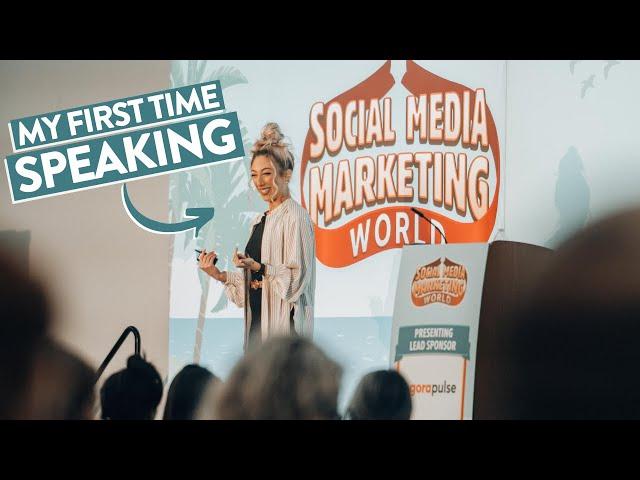 CAN'T BELIEVE I SPOKE AT A CONFERENCE | Lessons I learned speaking at Social Media Marketing World