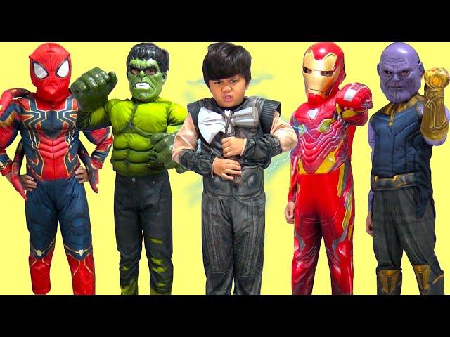 Marvel Avengers Infinity War Kids Costume Runway Show Thor Hulk Pretend Dress Up Fun TBTFUNTV