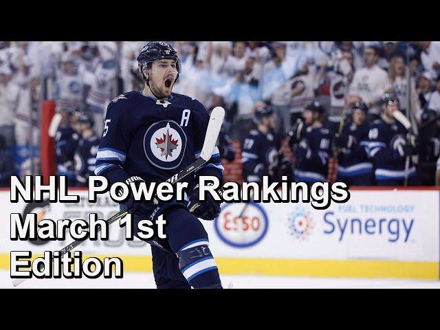 NHL Power Rankings, March 1st 2025 Edition