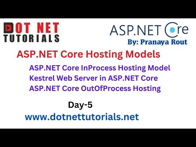 ASP.NET Core Hosting Models | Part - 1 | | Dot Net Tutorials | Pranaya Rout | Day 5 | Live Training