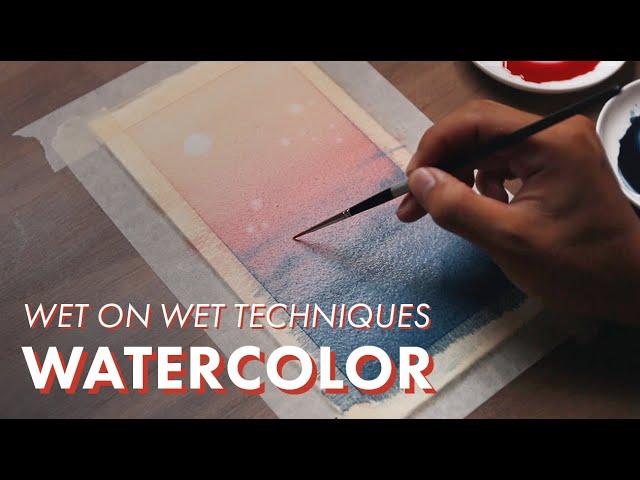 WATERCOLOR TUTORIAL // Wet on Wet Techniques