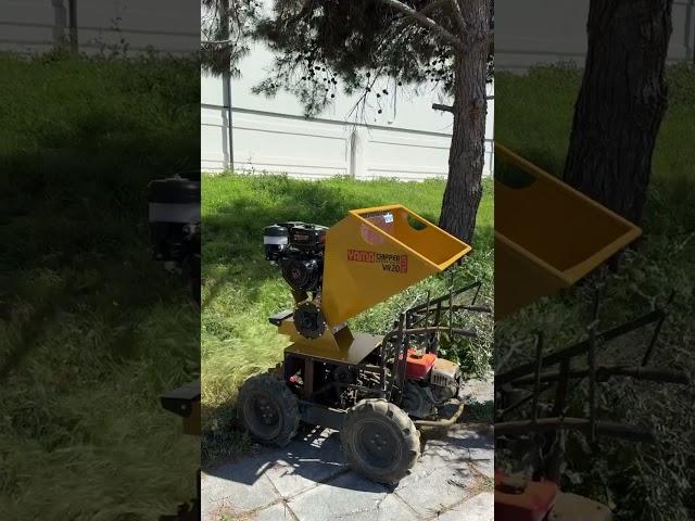 YAMACHIPPER VR20 PLUS  on 4X4 wheelbarrow #greek  #farming #woodchipper  #yamastik #agriculture