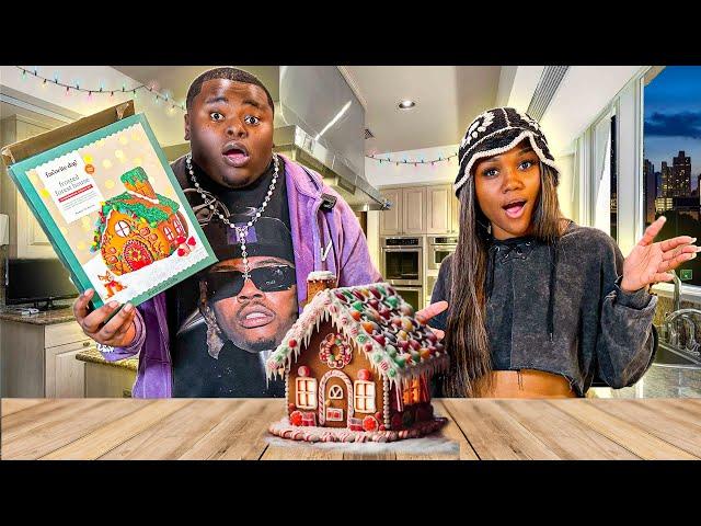 NONECKJAY BUILD  A GINGERBREAD HOUSE WITH HIS CRUSH 