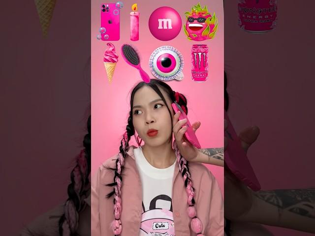 Random Pink Food ASMR Mukbang 🩷 flowe#pinkfood #asmr #mukbang #viral #shorts