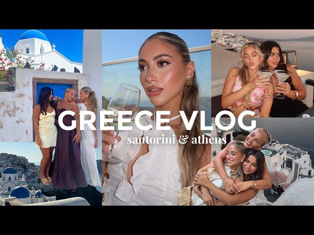 SANTORINI & ATHENS  GREECE TRAVEL VLOG *euro summer girls trip*