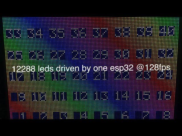 Drive 12288 ws2812b with one esp32