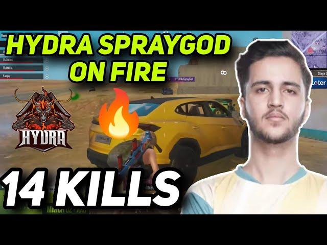 HYDRA  SPRAYGOD ON FIRE 14 KILLS DOMINATION  BGMI