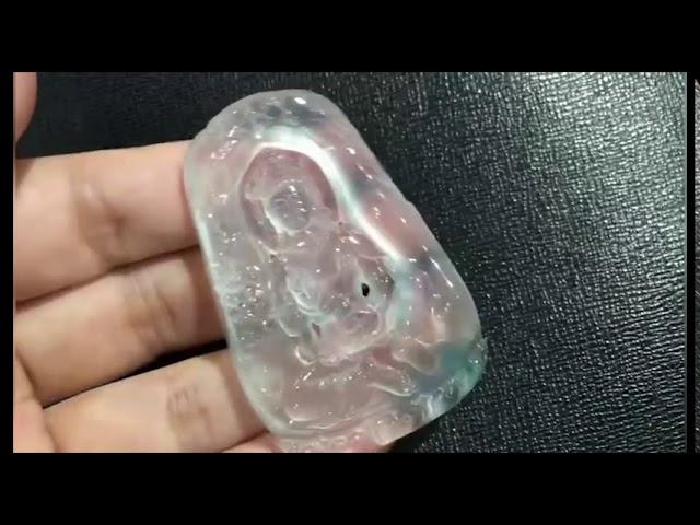 翡翠直播， 缅甸翡翠珠宝成品【义昌丰公司】翡翠玻璃种观音，收藏级精品，精工雕刻，种水荧光胶感都是一流品质，不可多得的美物，