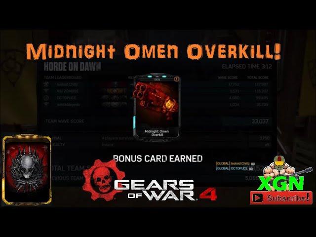 Gears of War 4 how to unlock Midnight Omen Overkill skin, Horde Frenzy (INSANE) event!