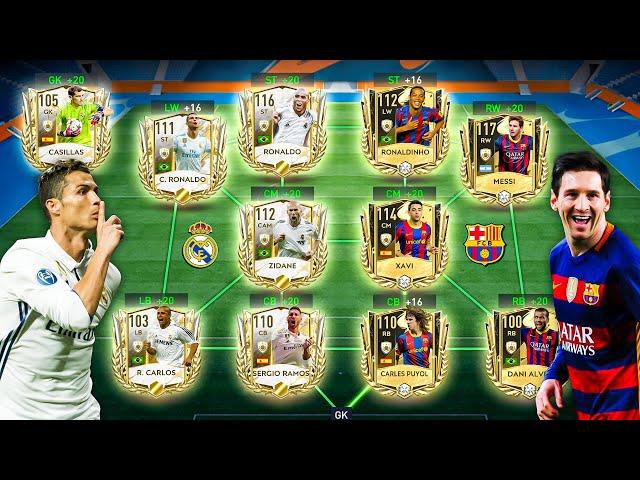 Real Madrid X Barcelona - All Time Best ElClásico Squad Builder! FIFA Mobile