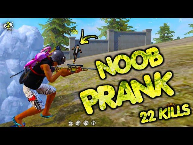 [B2K Fan] NOOB PRANKS: 1v4 AWM DESTROYED SQUAD!