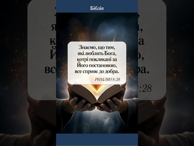 Римлян 8:28. Вірш з Біблії