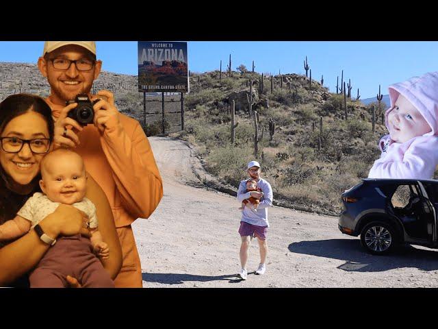 First Road Trip with Newborn | Palm Springs, Grand Canyon, Texas