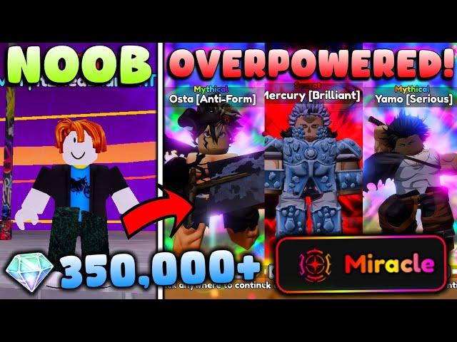 Rich Noob with 350k+ Gems GOT INSANE LUCK & Instantly Became TOO OVERPOWERED in Anime Reborn!