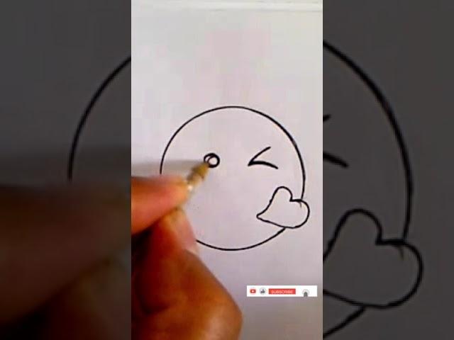 HOW TO DRAW A KISS EMOJI | Learn the Art of Easy Drawing: Step-by-Step Guide