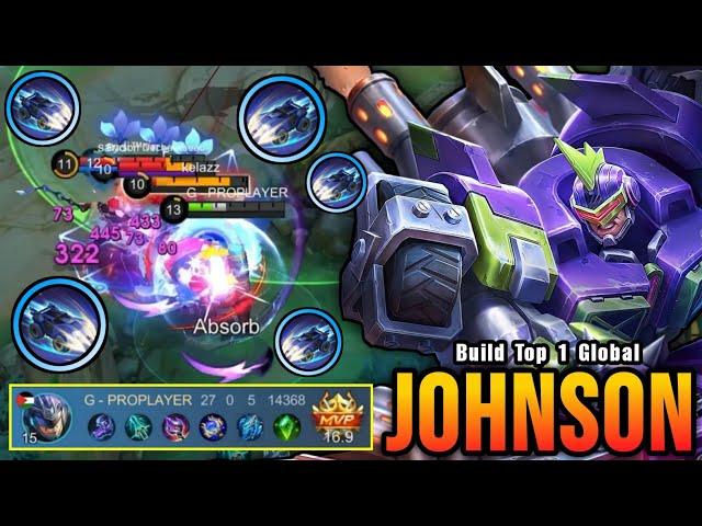 27 Kills No Death!! Johnson New Mage Build 100% Unstoppable!! - Build Top 1 Global Johnson ~ MLBB