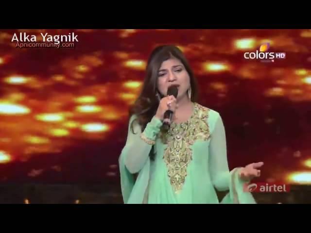 Alka Yagnik Sings Live Tribute to SRK at Mirchi Music Award 2014