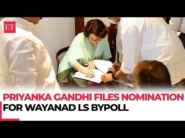 Priyanka Gandhi files nomination to contest Wayanad bypoll