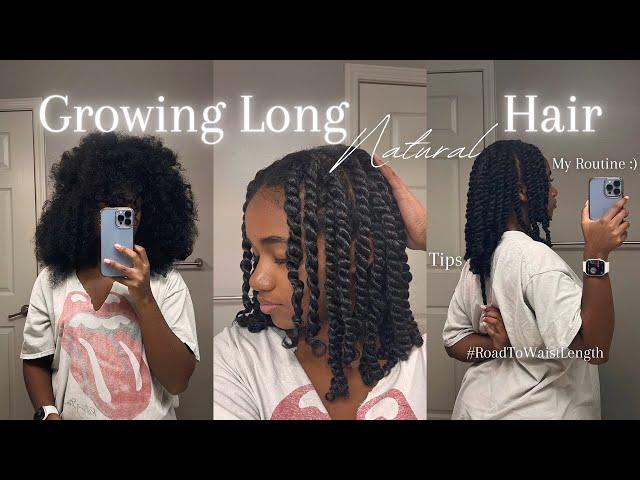 My Natural Hair Care Routine for Length Retention | How to grow long hair!