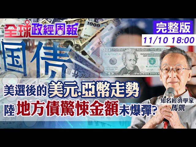 【全球政經周報】美元走勢驚人變數!緊盯川普政策還有? IMF下修陸經濟成長率!難保5%?除非用這劑特效藥 地方政府債務金額驚嚇!未爆彈恐怕?20241110 @中天財經頻道CtiFinance