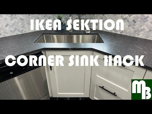 Ikea Sektion Corner Sink Cabinet Hack Modification Quick and Easy!