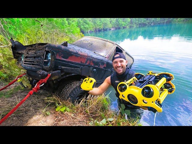 Recovering STOLEN Vehicles with UNDERWATER Drone (1990 Ford Bronco) *Cops Called*