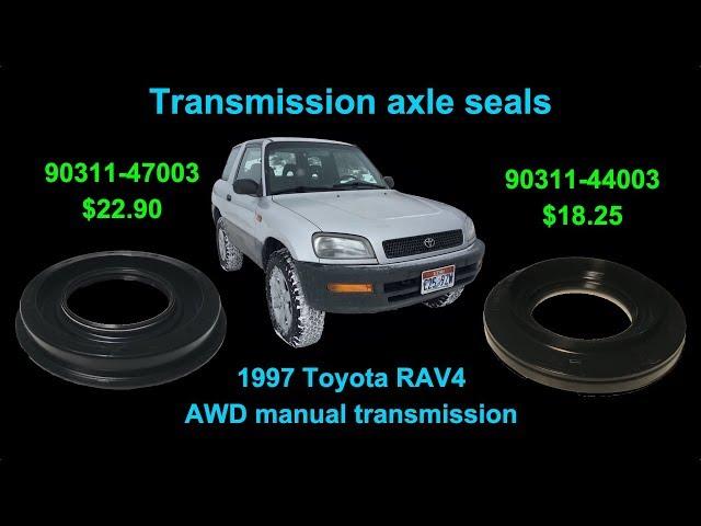 Axle seal replacement 1997 RAV4 manual transmission (episode 18)
