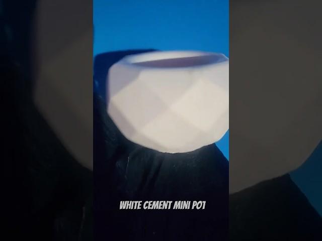 White cement flower pot. #Diy #shorts