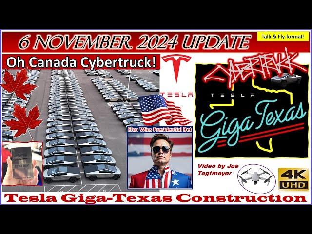 Canada Gets Cybertruck! 2nd Megapack? Stamping Press Assembly! 6 Nov 2024 Giga Texas Update(07:55AM)