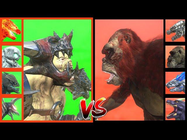 KAIJU TOURNAMENT: Darkness Warlord VS Skar king VS Shimo VS Godzilla VS Kong 2024 VS Doug in ARBS