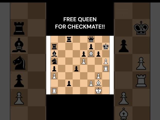 FREE QUEEN for checkmate !! chess #shorts